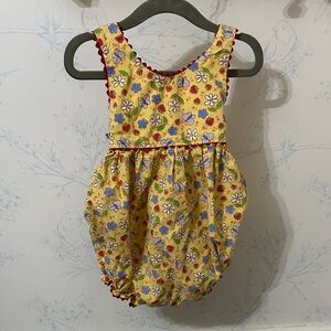 Patsy Aiken butterfly and flower print romper size 2